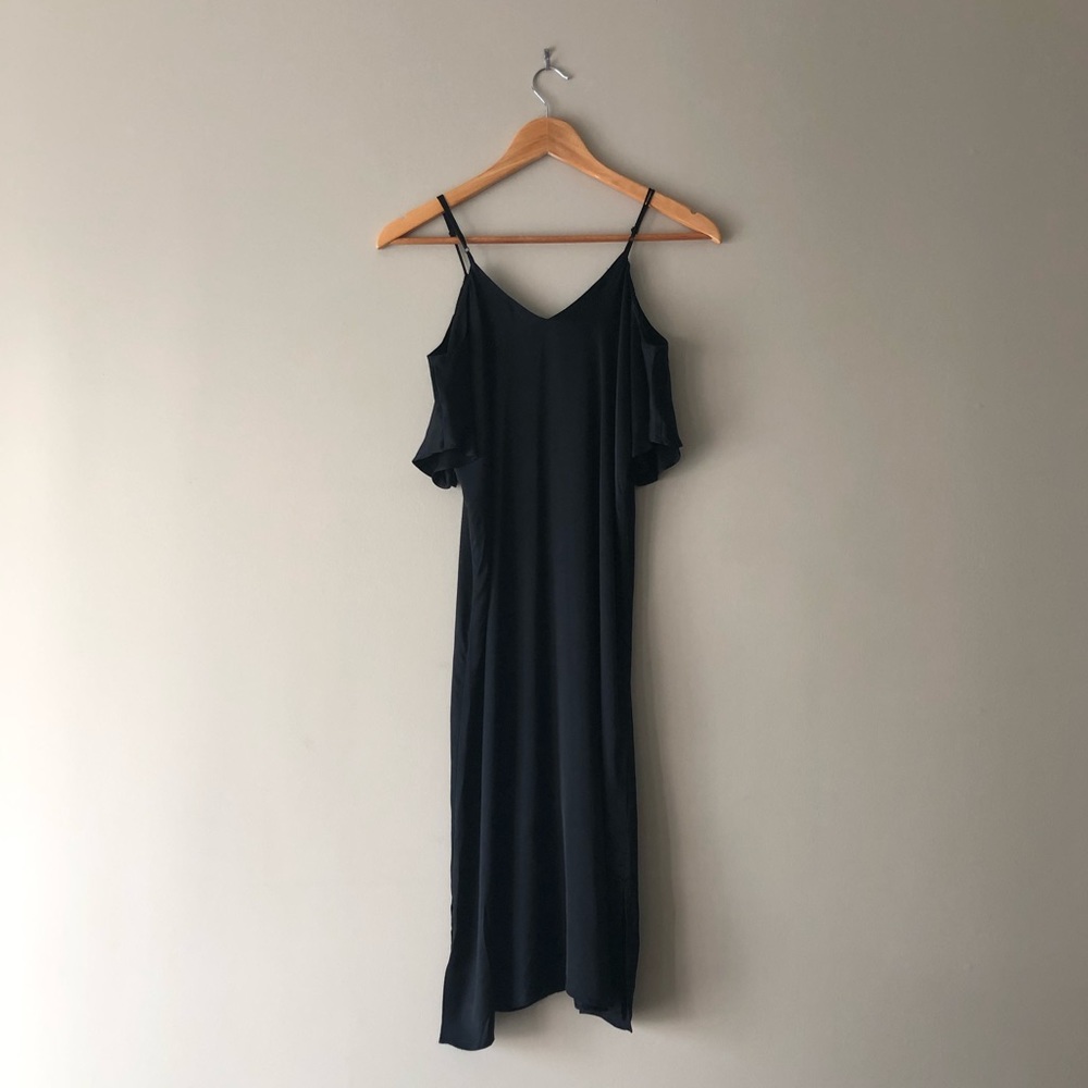 WILFRED |  black short sleeve slip dress - Small